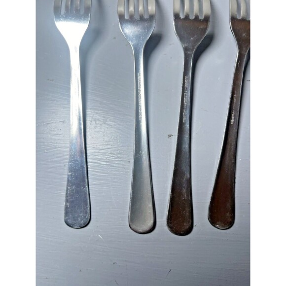 Chrome Stainless Steel Malaysia Flatware Set of 8 Dinner Forks - Picture 14 of 16